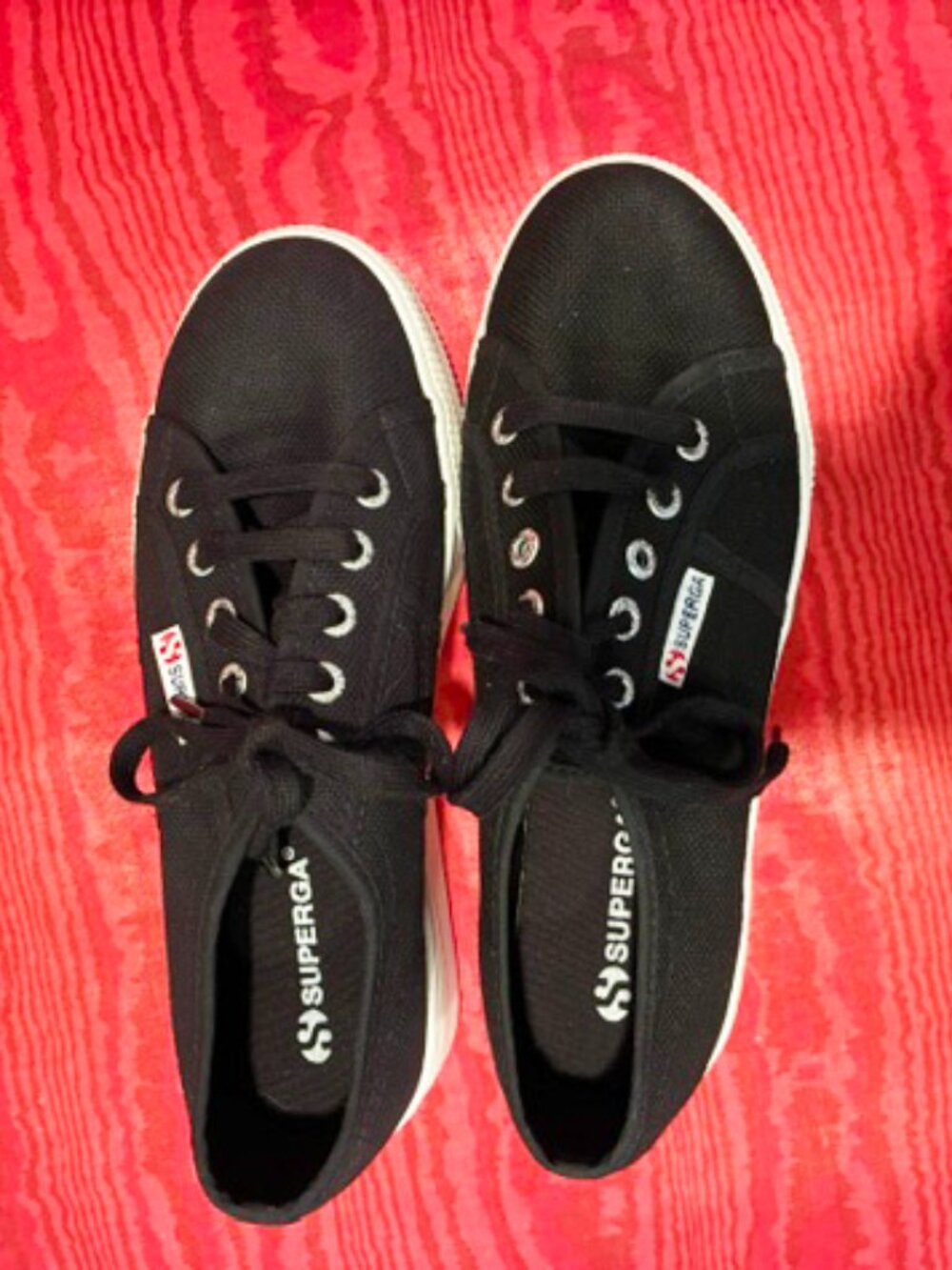 Black Superga Platform Sneaker-Never Worn